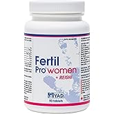 Fertil Pro Woman + Reishi Natural Female Fertility Supplements for Women with Vitamins & Nutrients Pre-Conception Pre-Pregnan