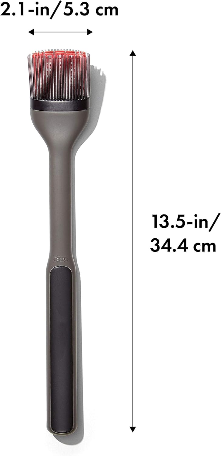 OXO Good Grips Grilling Basting Brush, 12.5 x 4.5 x 1.5, grey: Kitchen & Dining