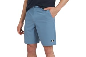 Quiksilver Mens Regular Fit Fixed Waist Water Friendly Active Hybrid Shorts