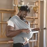 Boba Baby Wrap Carrier Original Sling for Newborns 7–35 lbs Serenity Light Grey view 8