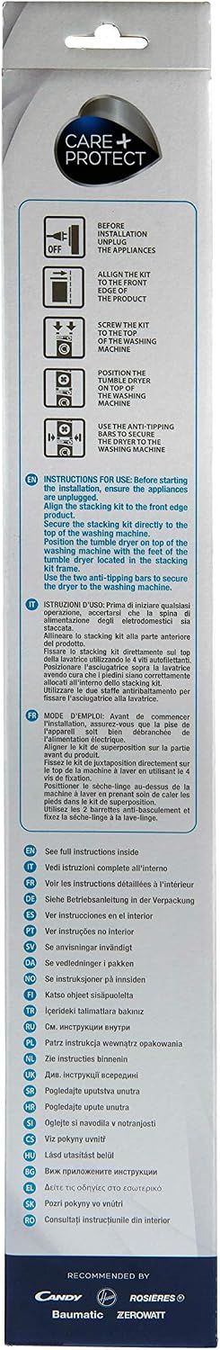 CARE + PROTECT Standard Stacking Kit for Washing Machines and Dryers Suitable for Washing Machines with Depths of 47-60 cm - Image 3