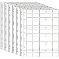 300 Pockets Coin Binder Pages - 1.38 inch Pocket Loose-Leaf Sheets Collection Holders Storage Pages for Medallion Coin Stamp 