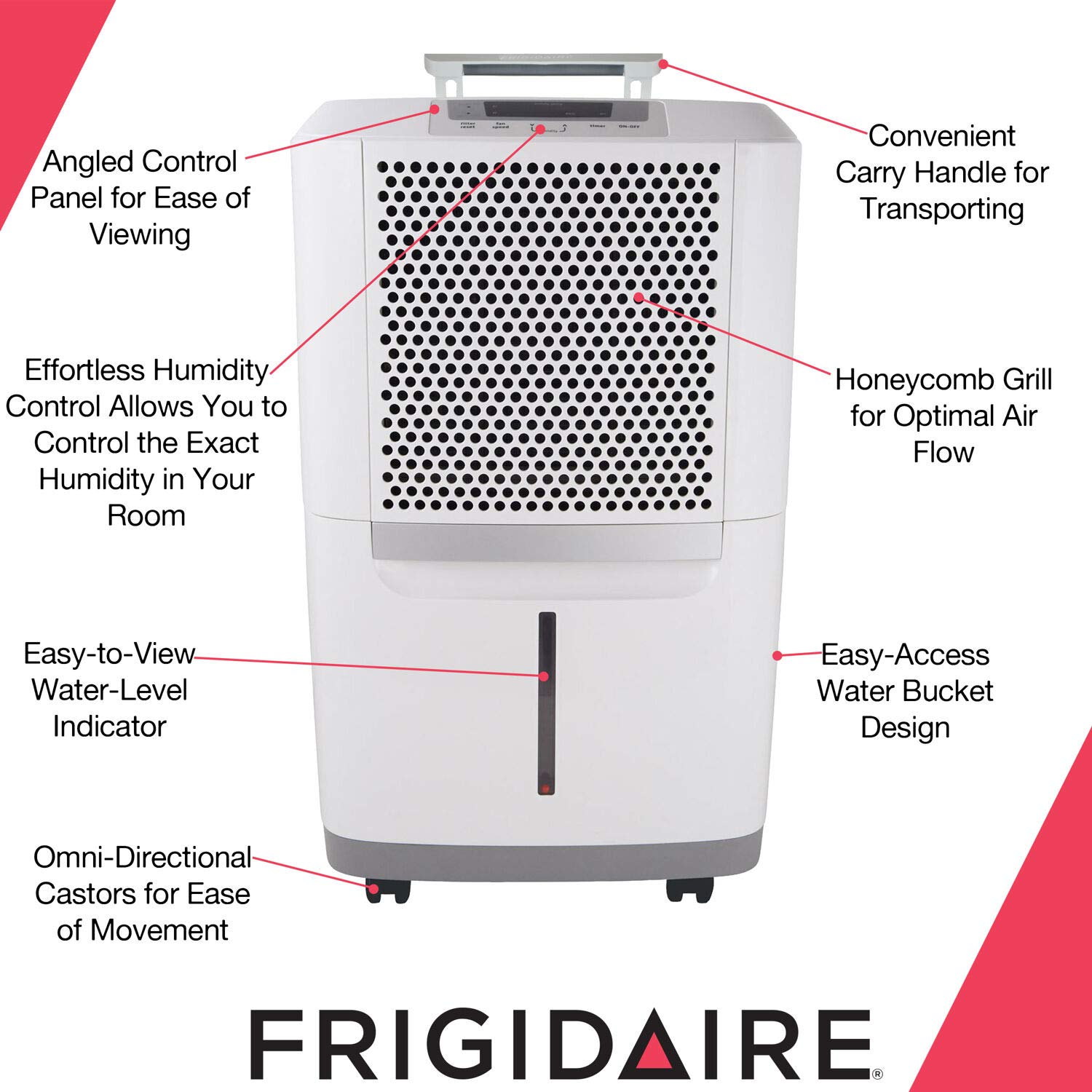 Frigidaire High 70 PintsPerDay Portable Dehumidifier with SpaceWise