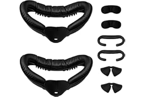 DTianSir 2Pack VR Facial Interface for Oculus Quest 2,Removable Facial Interface Bracket,VR Accessories Set with Anti-Leakage Nose Pad,Face Pad Replacement,Lens Protector