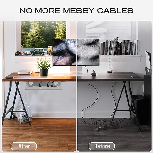Under Desk Cable Management Tray with 3M VHB double sided tape