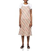 Nautica Womens Slip Dress Mixed Media Midi Length Midi Dress
