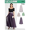 New Look Misses' Circle Skirt Sewing Pattern Packet, Design Code S9441, Sizes 8-10-12-14-16-18-20, Multicolor