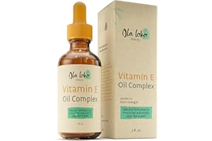 OLA LOKO Vitamin E Oil - Pure Vitamin E Oil for Face, Vitamin E Oil for Skin, Hair & Body - Vitamin E Oil Organic with Jojoba Oil & Macadamia, Organic Vitamin E Oil for Scars, Lines, Wrinkles & Stretch Marks