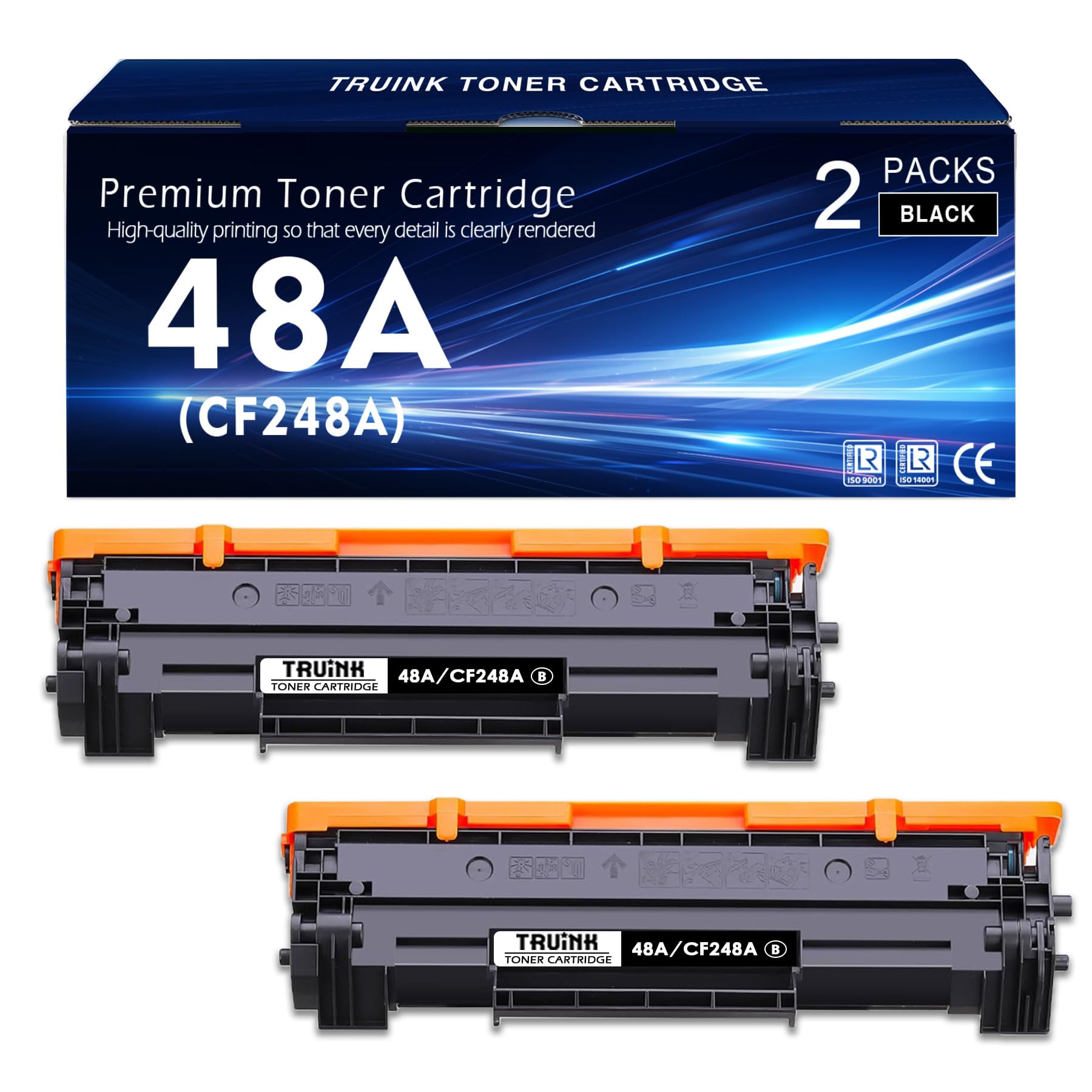 48A Toner Cartridge 2-Pack Replacement for HP 48A