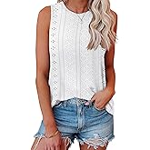 Bliwov Womens Summer Tank Tops Fall Cute Shirts Sleeveless Casual Beach Vacation Clothes Round Neck Basic Top