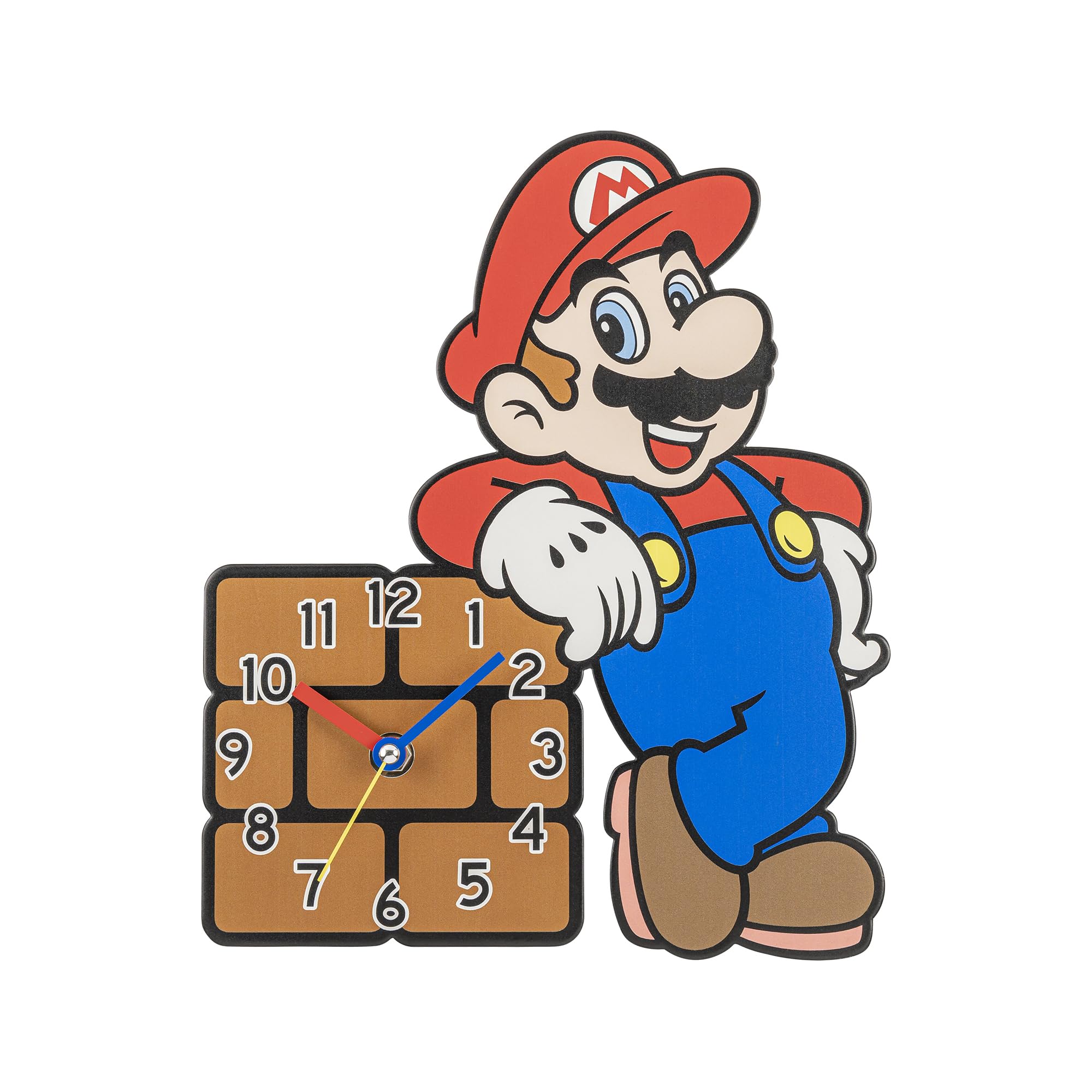 Disney Super Mario Wall Clock for Kids Living Room, Bedroom, Kitchen GSM3053