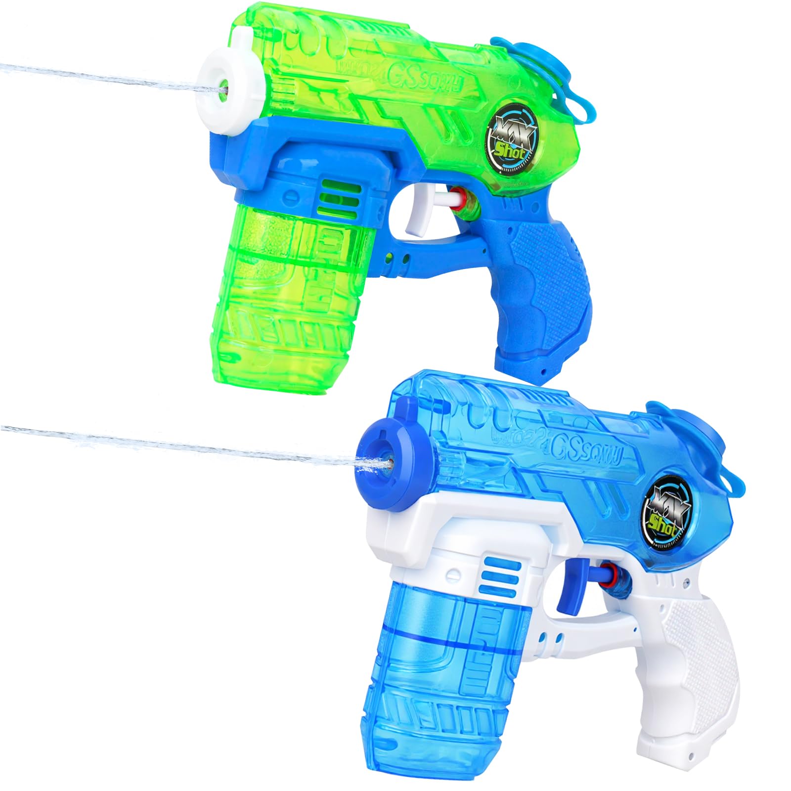 Water Gun Pistols for Kids, 2 Pack Water Pistols 20ft Range Water Soaker, Outdoor Swimming Pool Water Squirter Shooter Outdoor Beach Garden Water Fighting Toys Gifts for Boys Girls Children