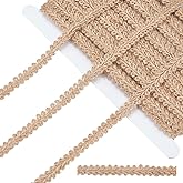 PH PandaHall 22 Yard Braided Burlap Ribbon Burlywood Lace Craft Ribbon 11mm(3/8 Inch) Rustic Woven Braid Trim Jute Ribbons fo