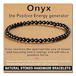AD Beads Handmade Gemstone Stretch Elastic Bracelet