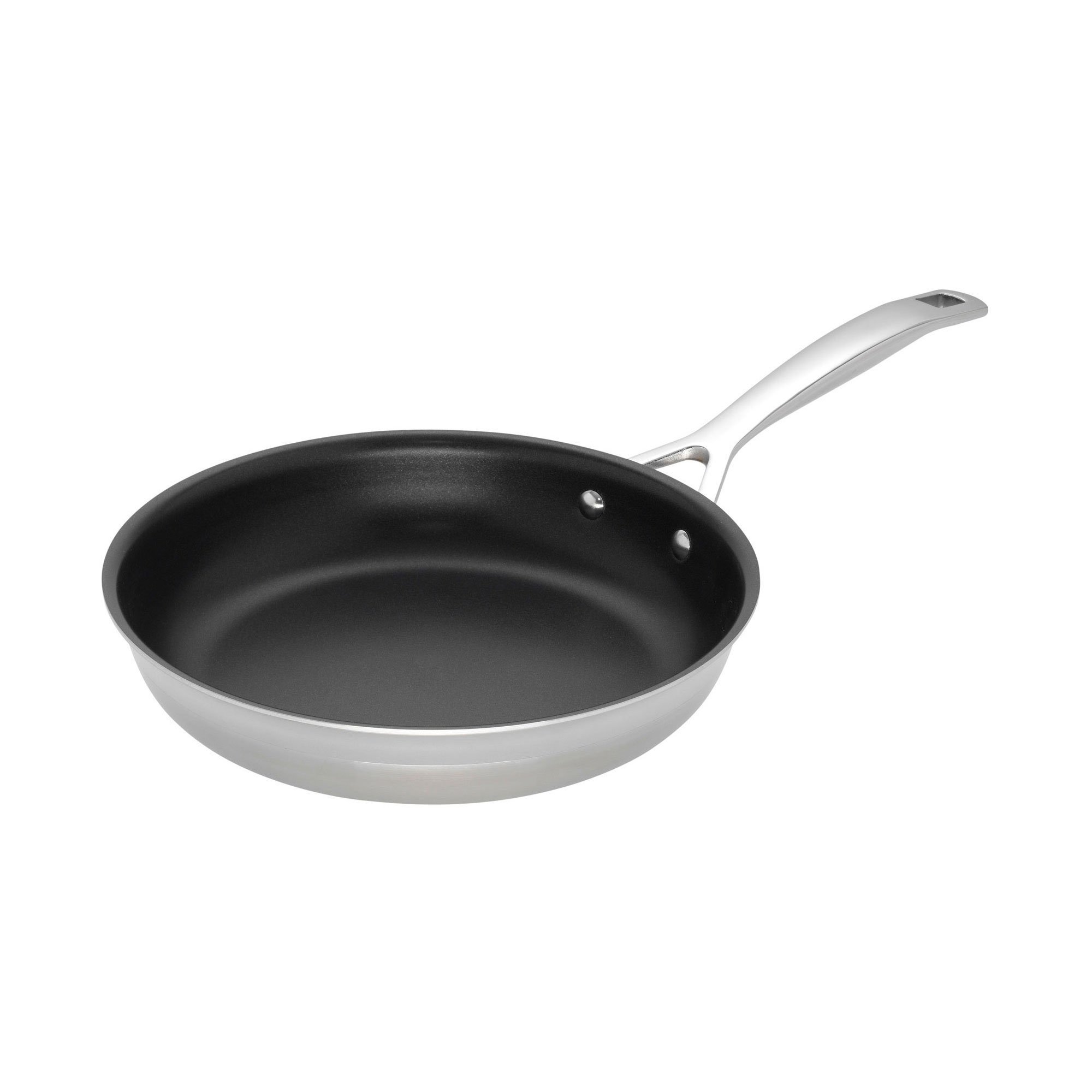 LE CREUSET 3-Ply Stainless Steel Non-Stick Frying Pan, 24 x 5 cm, Silver, 96200224001000
