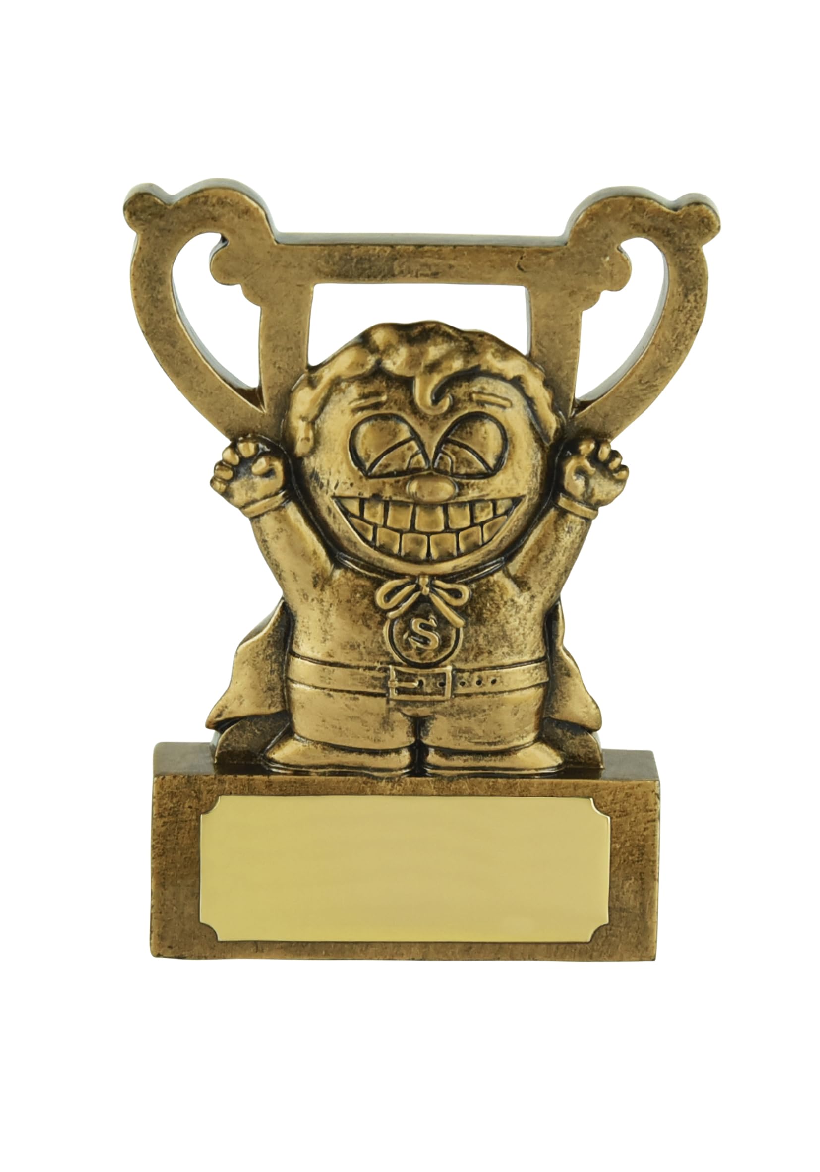 SilverTrophy: Super Hero Gold Trophy - Kids Party School Gift, Winner, Champion, Participation, Recognition, Well Done, Achievement, Motivation, Encourage, Smile, Office Work Competition.