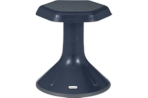 Learniture Backless Active Learning Stool for Office Desks and Classrooms, Active Learning Wobble Chair with Rocking Motion, 15"H, Navy