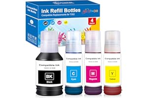 Compatible T502 Ink Refill Bottles Compatible for ET-4760 ET-2760 ET-3830 ET-15000 ET-4850 ET-2750 ET-4750 ET-3750 ET-3950 ET