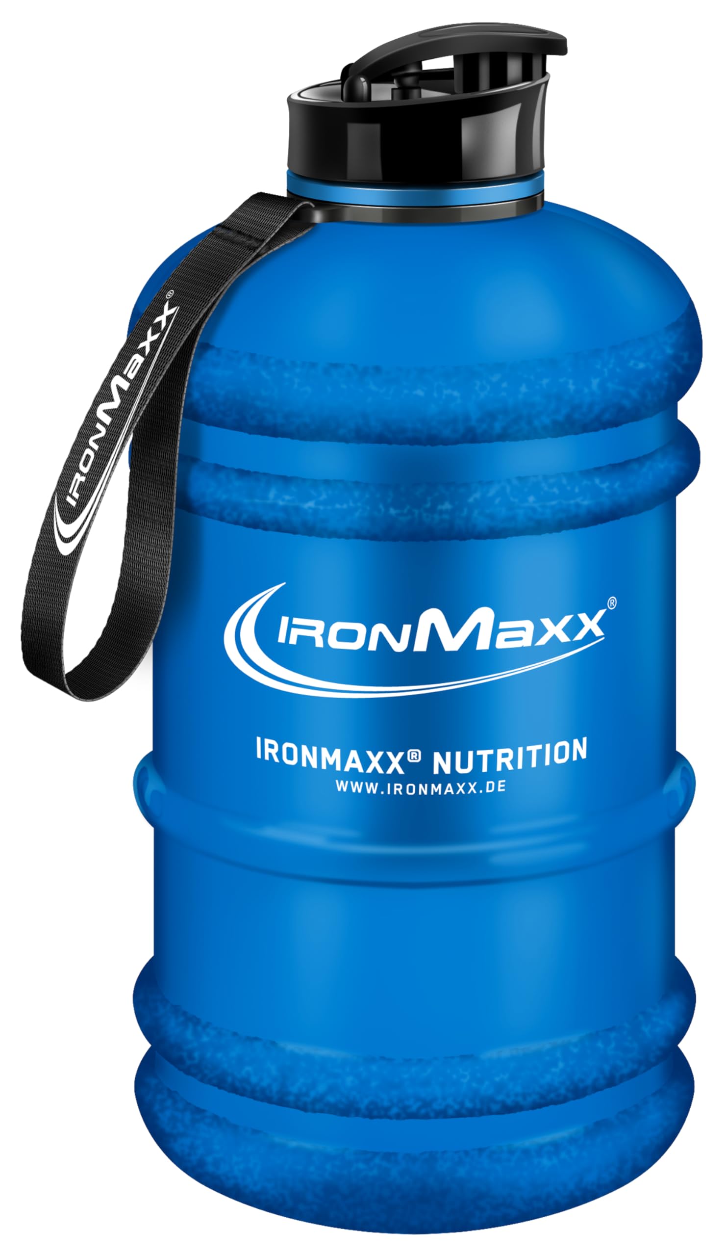 IronMaxx Water Gallon - Frosted Blue 2200ml | BPA & DEHP frei | auslaufsichere Trinkflasche mit Messskala | in verschiedenen Farben erhältlich