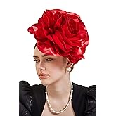 Gionforsy Flower Fascinators Hat Tea Party Hats for Women Rose Fascinators for Wedding