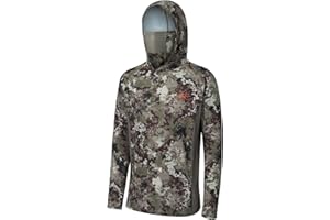 BASSDASH UPF 50+ Men’s Hunting Shirts with Mask Long Sleeve Camo Fishing Hoodie