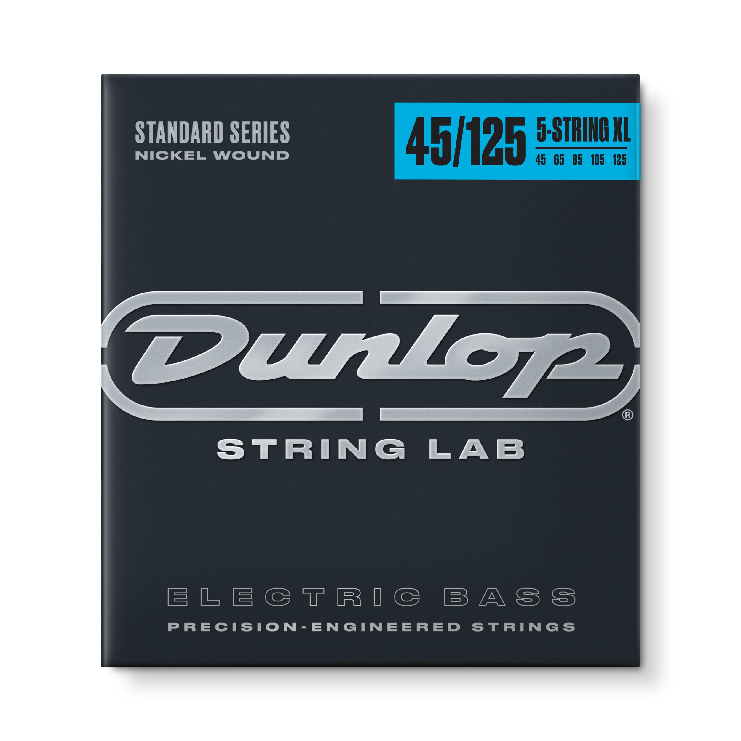 Jim Dunlop Nickel Wound, XL Scale.045.125, 5 Set Bass Guitar Strings (DBN45125XL)