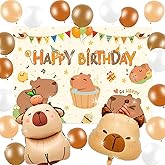 JeVenis Capybara Birthday Party Decorations Capybara Birthday Party Balloons Backdrop Decorations capybara birthday Cake Balloon Party Favors Animal Theme Party Decorations