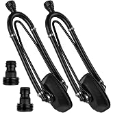 Five Oceans Outboard Motor Muffs, Boat Motor Flusher, Black PVC Marine Grade Muffs, Coated Steel Bracket, Includes Garden Hose Connector &amp; Quick Connect Adapter