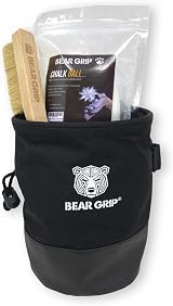 Bear Grip Premium Chalk Bag Bundle Pack for Rock Climbing Black view 2