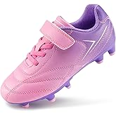 Stelle Kids Soccer Cleats Boys Girls Firm Ground Athletic Outdoor Football Soccer Shoes for Little/Big Kid