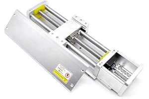 HEECHOO CNC Linear Motion Rail Guide 200mm Stroke Ball Screw Electric Linear Stage Actuator with Dust Cover for Nema23 Stepper Motor X Axis CNC Router