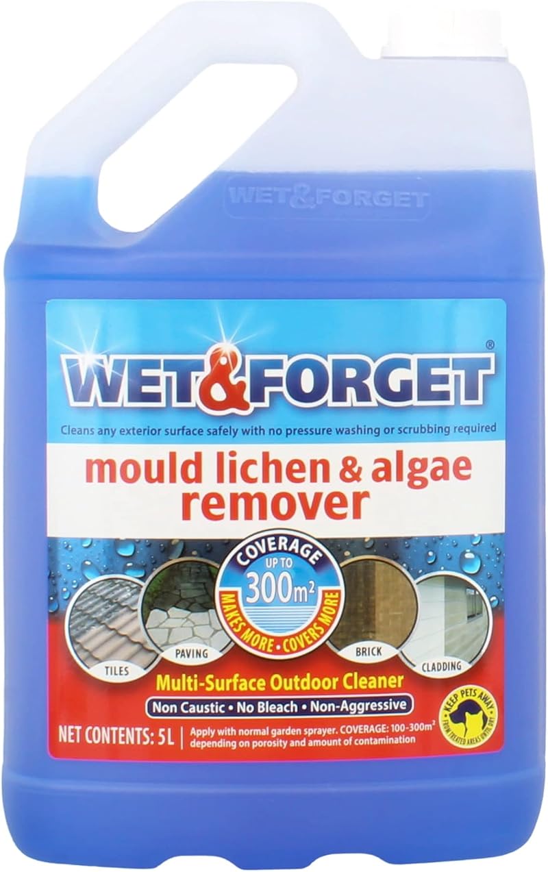 Wet & Forget Mould & Algae Remover 5L - Bleach Free Outdoor Cleaner