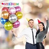 HYKJNBW Metallic Balloon 50 Pack 12 inch Multicoloured Rainbow Balloons view 7