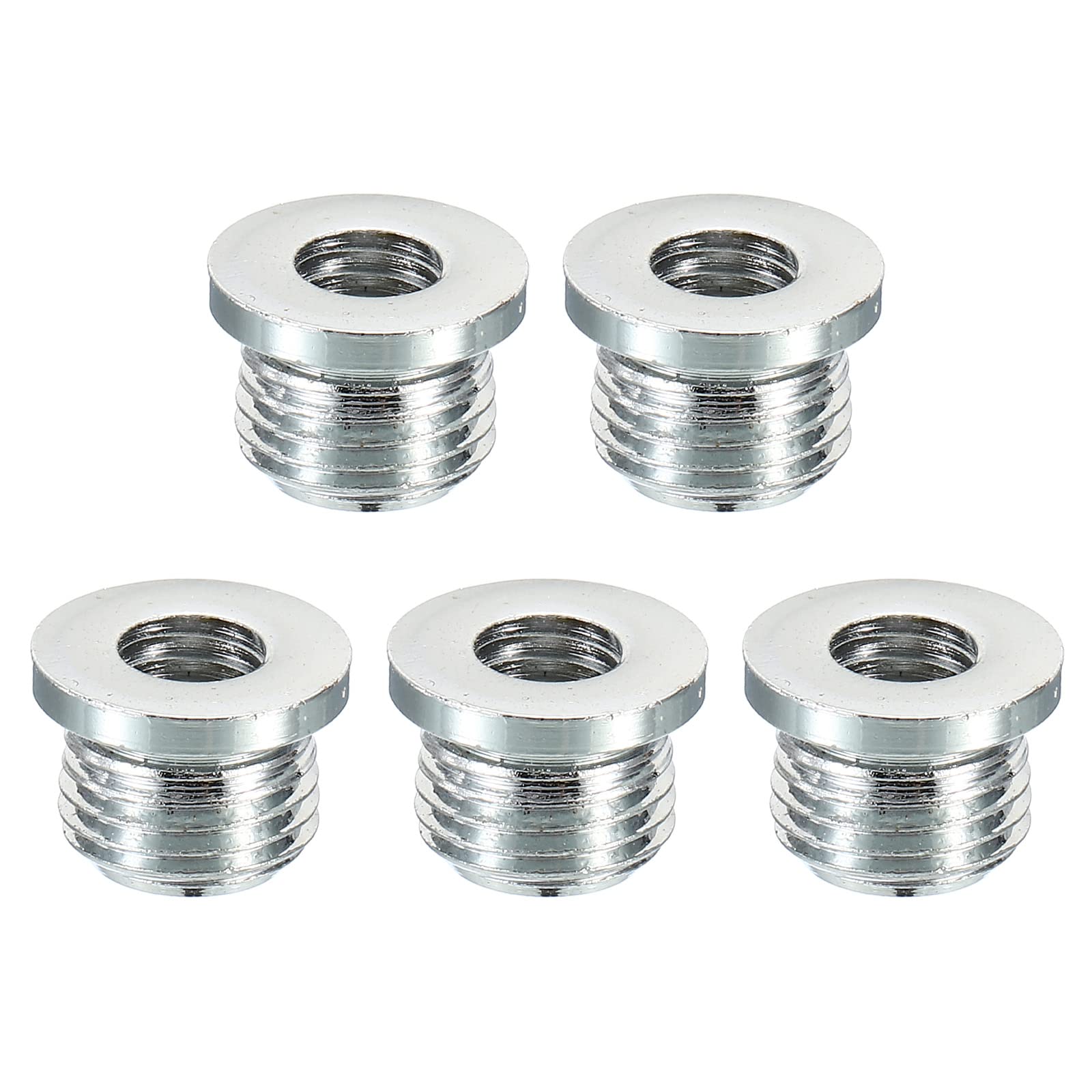 PATIKIL Gooseneck Tube Connection Thread, 5 Pack M10 Male to M6 Fine Thread Female Conversion Nut Gooseneck Hose Adapter for Microphone Gooseneck Hose Adapter