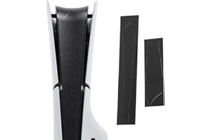 GLISTCO Middle Skin for PS5 Slim Disc/Digital Edition, Slim Console Center Sticker, Console Decoration (Matte Black) (PS5 Slim)