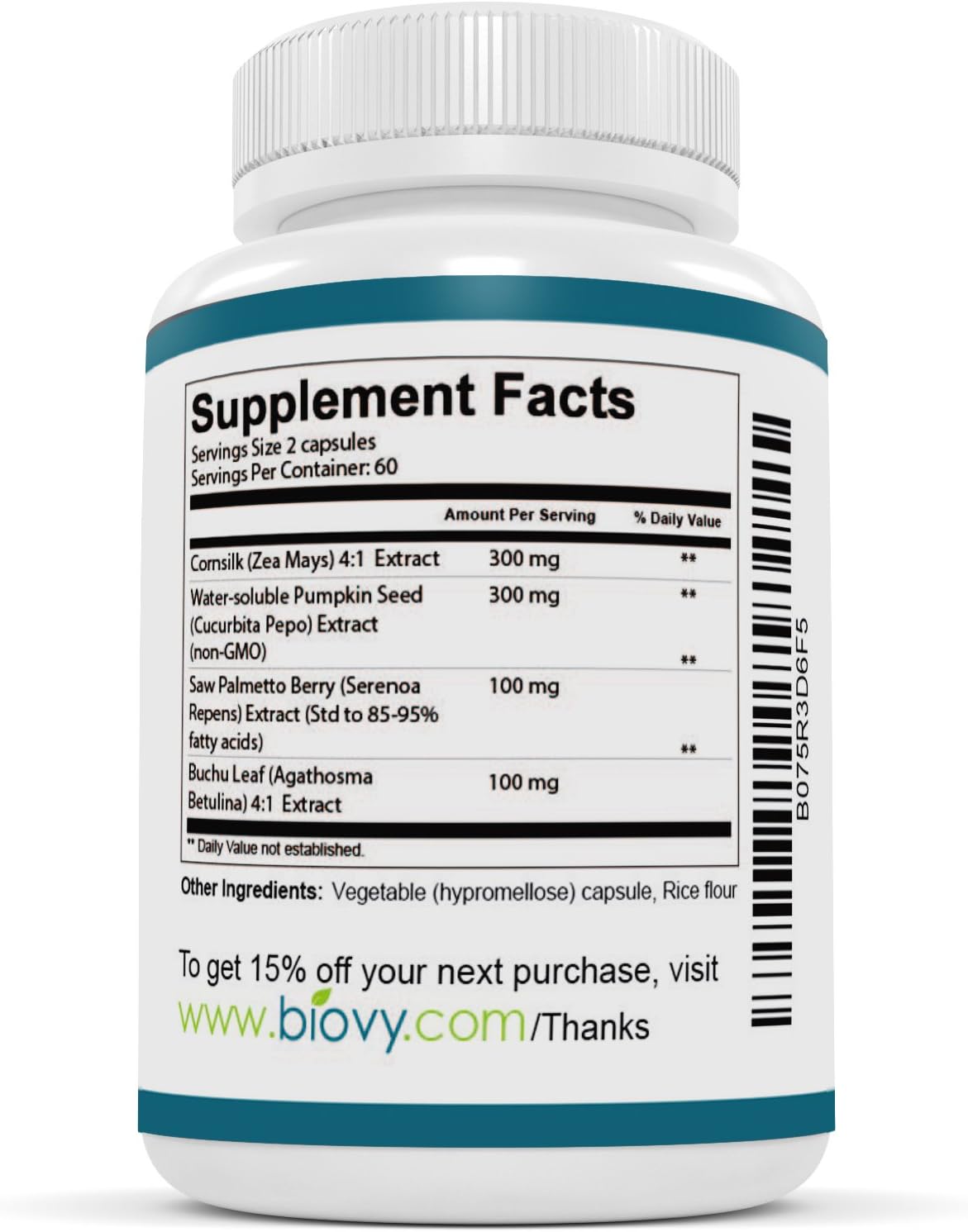 Stronghold Bladder Control by Biovy™ - Extra Serving Size (120 Capsules) and Potency to Support Natural Bladder Control by Biovy - Bladder Control Supplements to Support Healthy Urinary Flow: Health & Personal Care