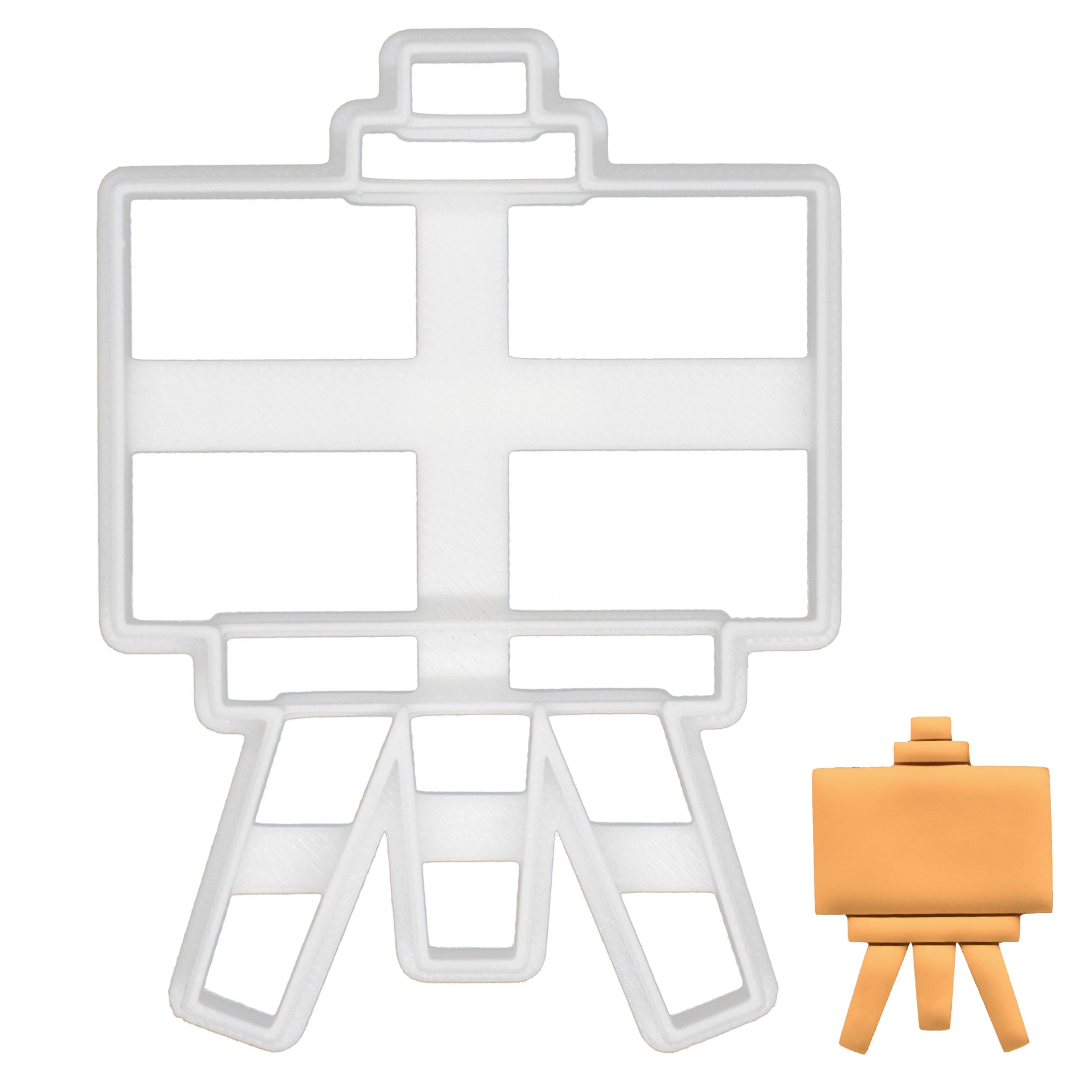 BAKERLOGY Easel Stand Cookie Cutter - Detailed Biscuit Cutter Design for Baking and Crafts, Ideal on Fondant, Dough, Clay