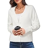 Newshows Women's Wool Blend Cardigan Sweaters 2026 Spring Fashion Lightweight Button Down V Neck Business Outfits