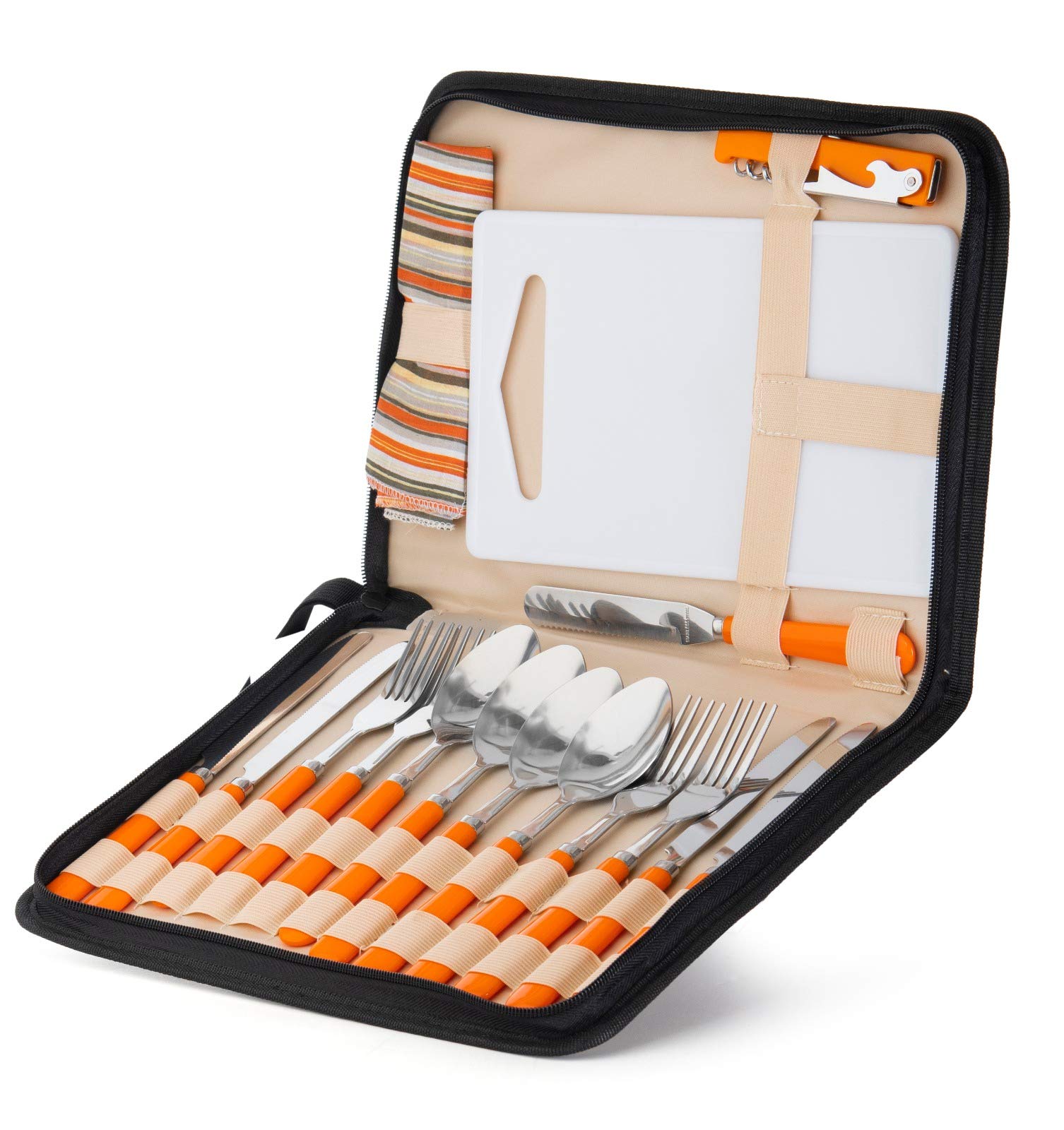 Camping Silverware Kit Cutlery Organizer Mess Kit Utensil Picnic Set