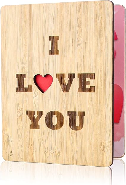 Biglietto Amore Biglietto D Auguri D Amore Fatto A Mano Biglietto Di Auguri In Legno Con Buste Le Migliori Carte Regalo Per San Valentino Compleanni Anniversari Matrimoni E Occasioni Speciali A Amazon It Cancelleria E Prodotti