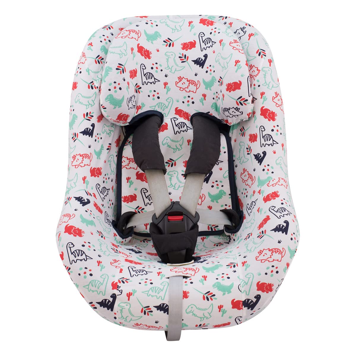 JYOKO KIDS Baby car seat cover liner made cotton compatible with Maxi Cosi 2Way Pearl (Dino Party)