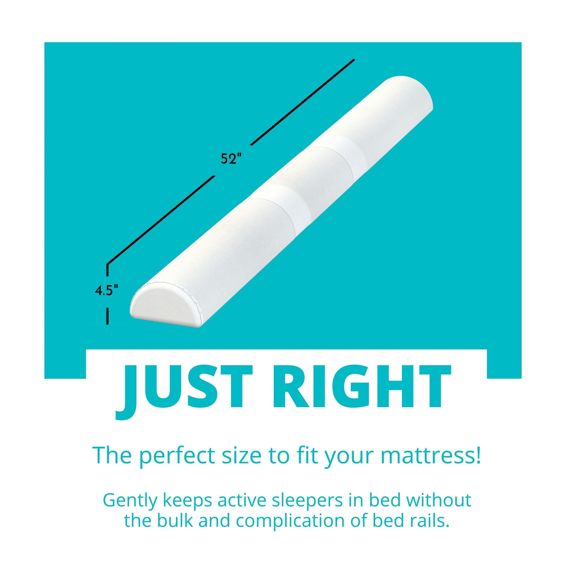 Little Sleepy Head Bed Bumper for Toddlers | Toddler Bed Rail | Toddler Bed Rail with Soft Cover | Foam Safety Rail with Stay-Put Cover | Twin Bed Bumper for Toddlers for Home or RV (1-Pack)