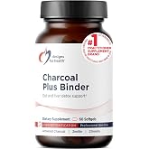 Designs for Health Charcoal Plus Binder - Zeolite Detox Process with Activated Charcoal, Organic Chlorella - Toxin Binder for Full Body, GI &amp; Gut Detox Support (60 Softgels)