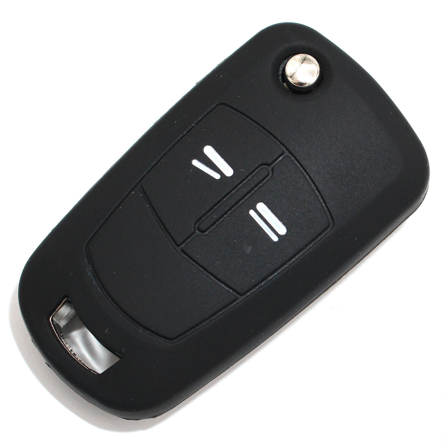 Silicone Key Case Opel B by Finest Folia GmbH Cover 2 Buttons car key (black)