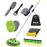 @UTOS 8Pcs Car Wash Kit, 62&rsquo;&rsquo; Car Wash Brush with Long Handle, Microfiber Carwash Kit Set, Car Washing Supplies for Cars RV Truck Exterior