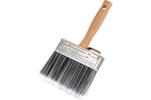 Genixart Deck Stain & Sealer Block Paint Brush - 5-inch Big Fence Stain Brush, Large Masonry Paintbrush - Wide Limewash for B