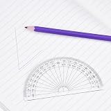 Outus Plastic Protractor 180 Degrees 4 Inch Clear Pack of 10 view 9