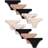 Jessica Simpson Women's Underwear - 10 Pack Seamless Bikini Briefs (S-XL)