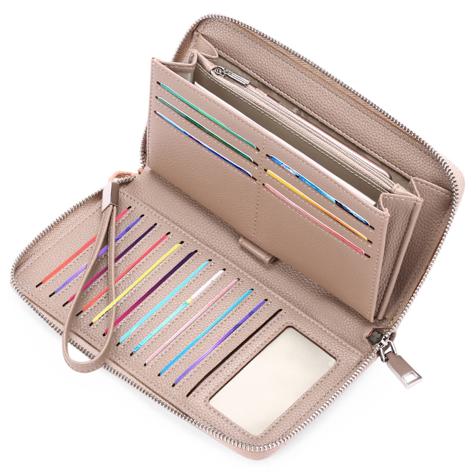 GAEKEAO Leather Purses for Women, Large Capacity Ladies Purse, RFID Purses for Women with Multiple Card Slots and Roomy Compartment