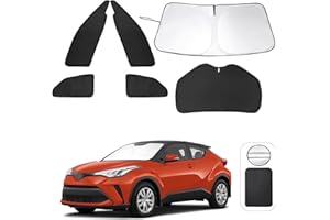 6PCS YYCKE Window Shades for CHR 2018-2023 CH-R for Toyota Accessories Side Full Windows Windshield Sun Shade Sun UV Rays & Privacy Protection for Camping,Napping,and Relaxing